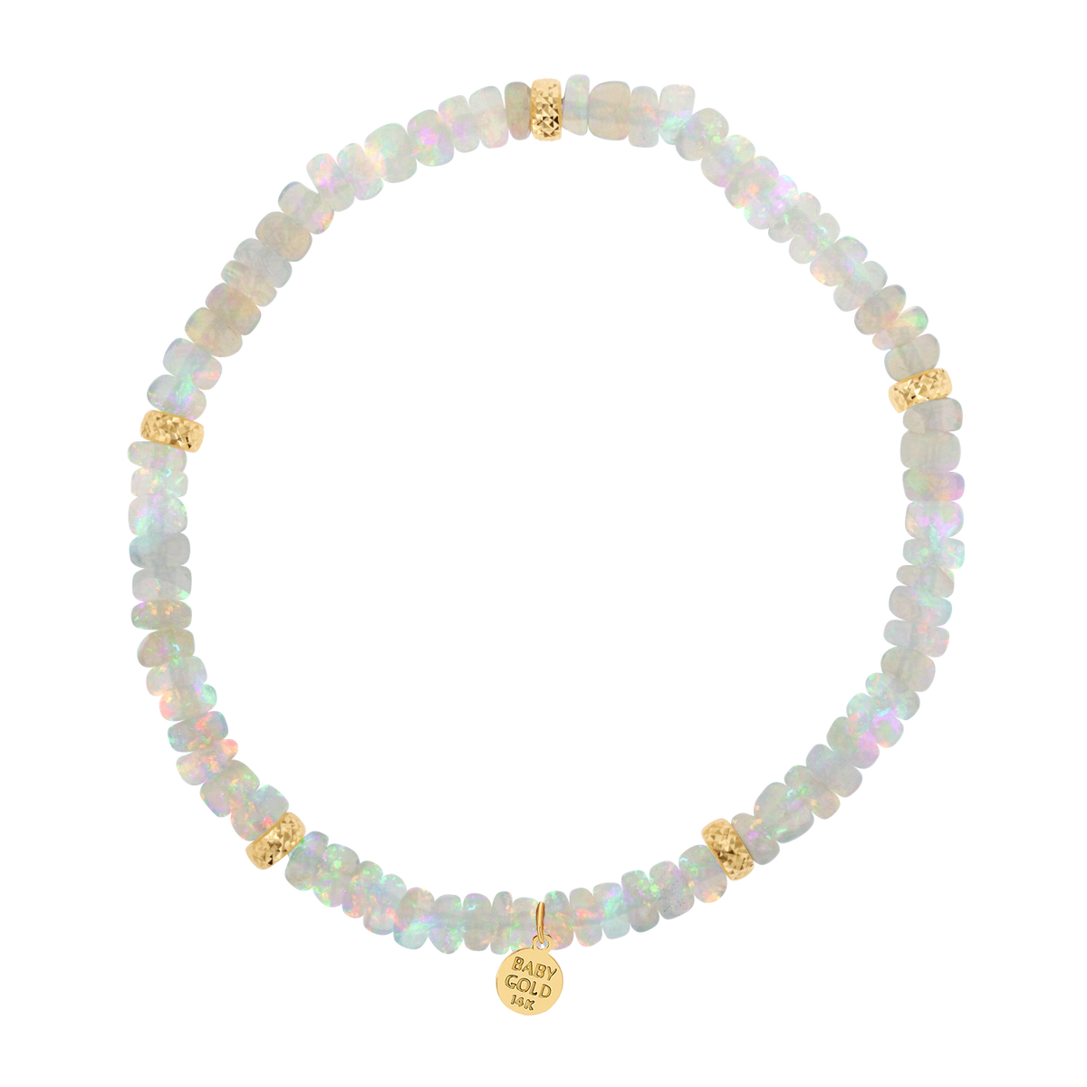 Opal Bracelet - Rainbow Opal Beaded Bracelet - Opal Jewelry