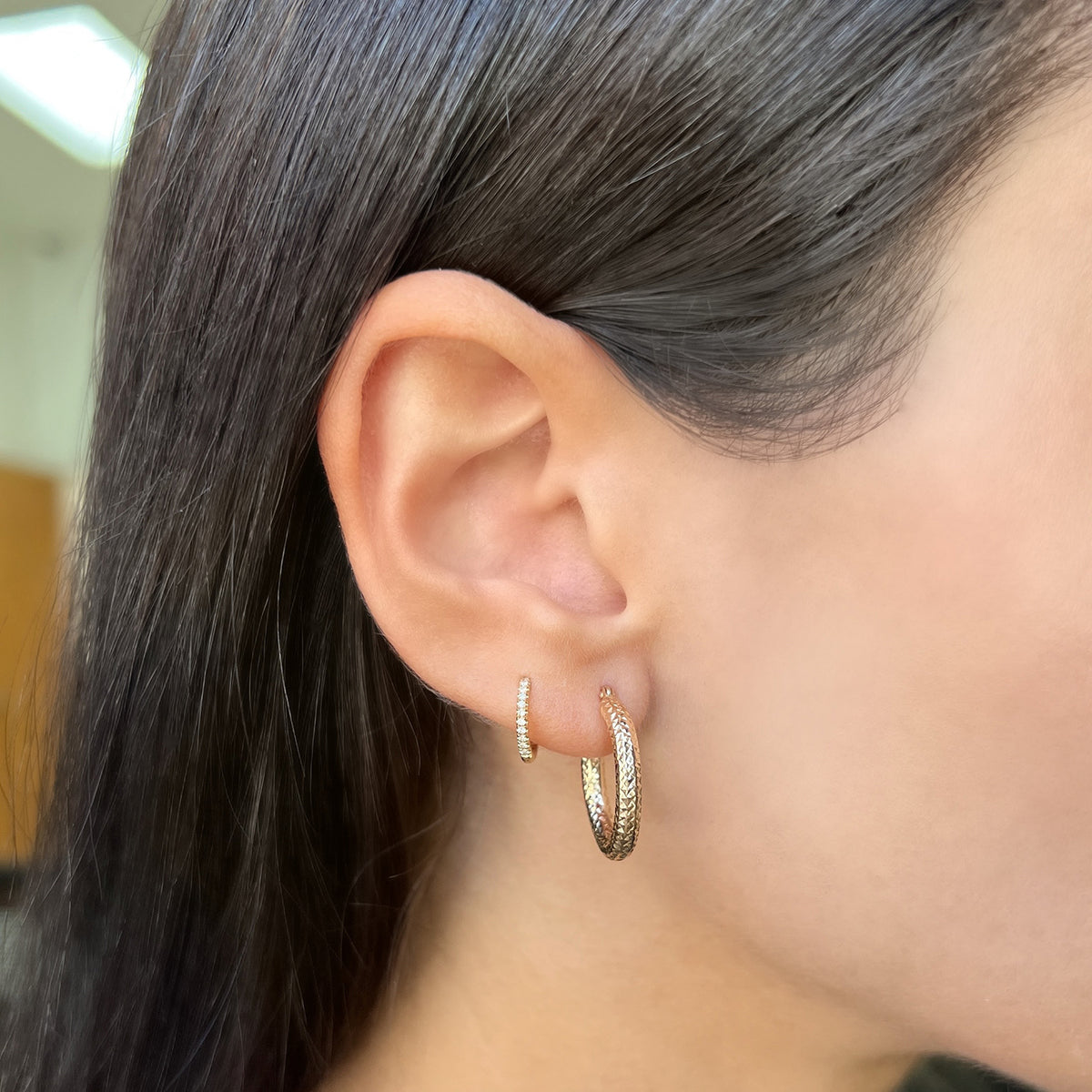 Infant gold store hoop earrings