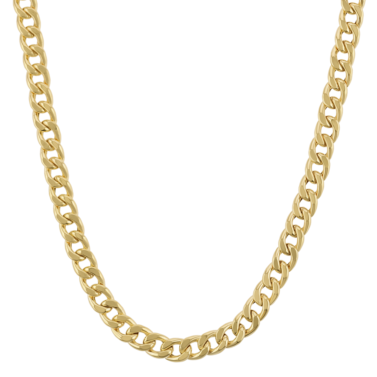 9mm Miami Cuban Link Chain Necklace 14K Yellow Gold / 24 Inches by Baby Gold - Shop Custom Gold Jewelry