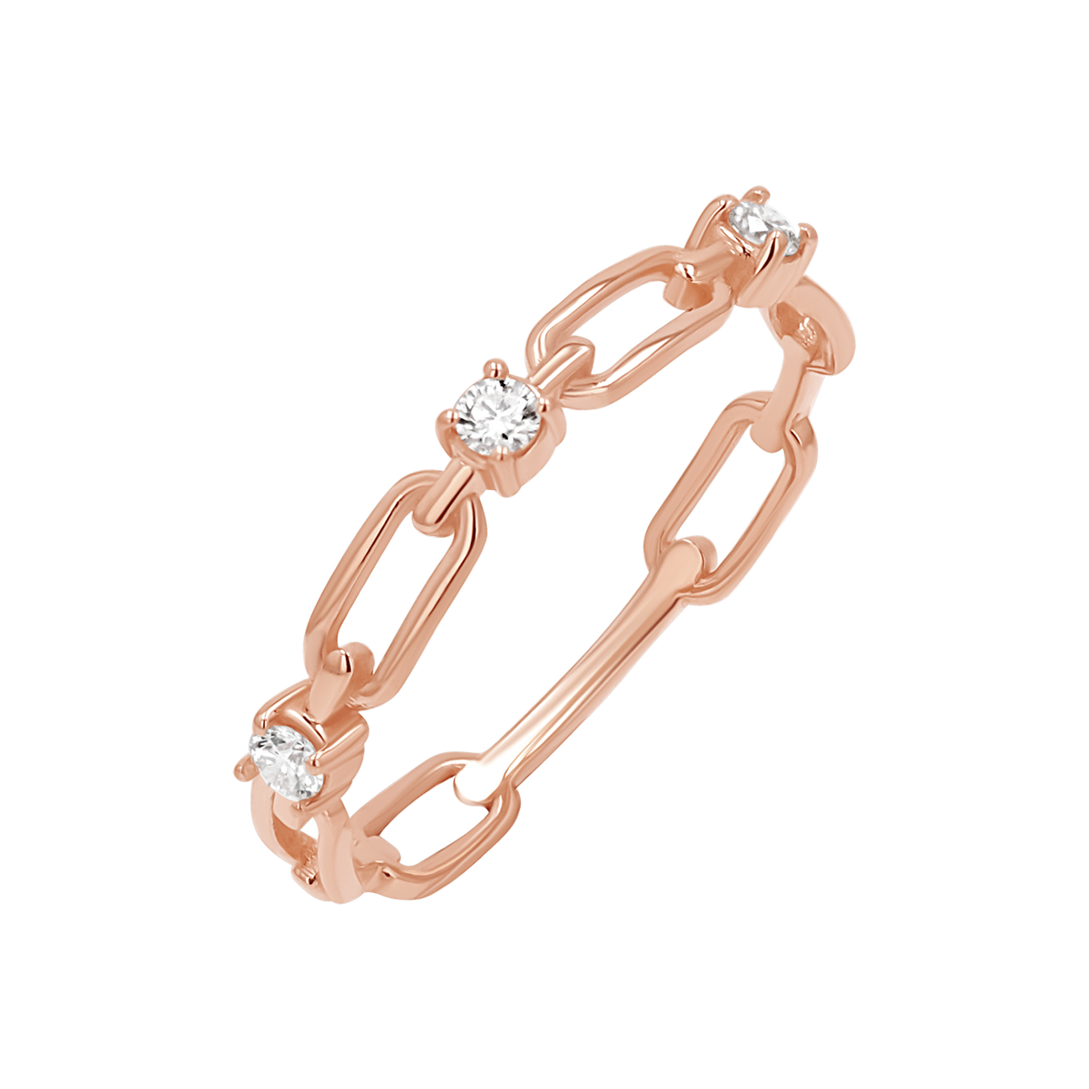 14K Gold Large Open Link Chain Bracelet 14K Rose Gold / 7.5+$80