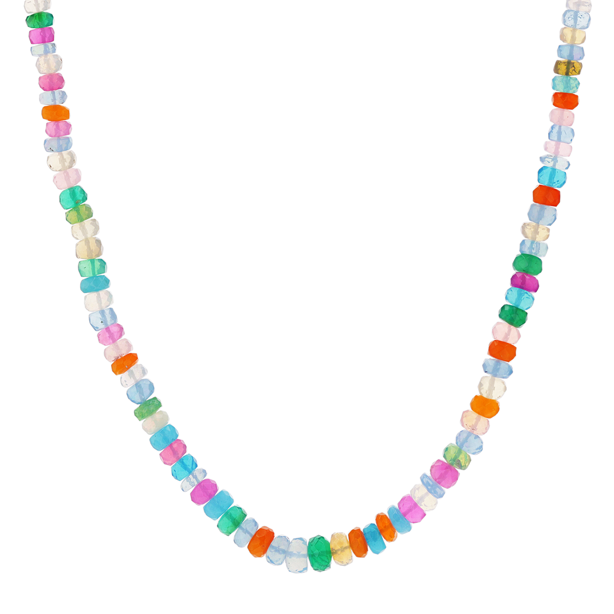 14K Gold Multicolor Ethiopian Opal Bead Necklace – Baby Gold