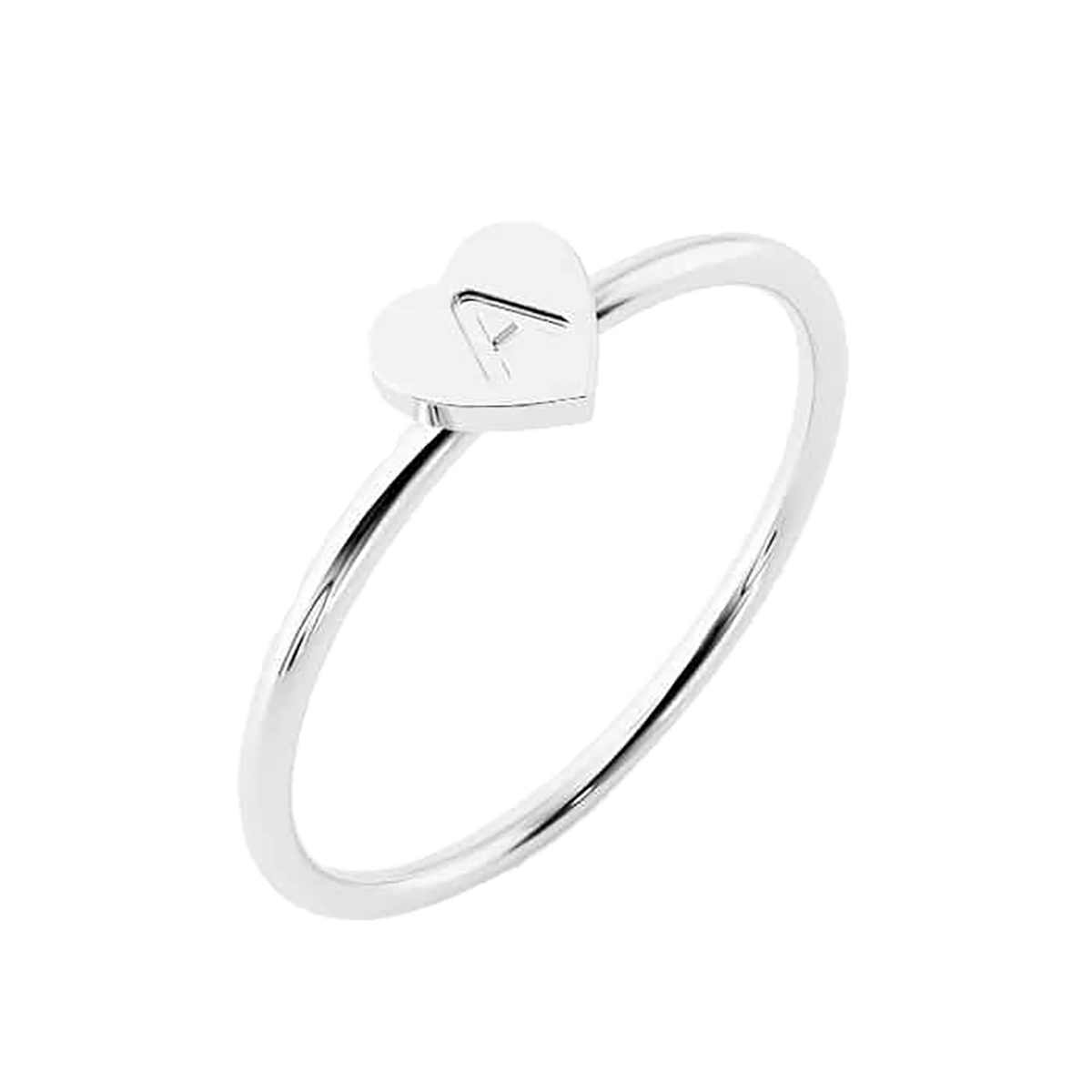Minimalist Tiny Heart Ring for Women Sterling Silver Dainty Cute