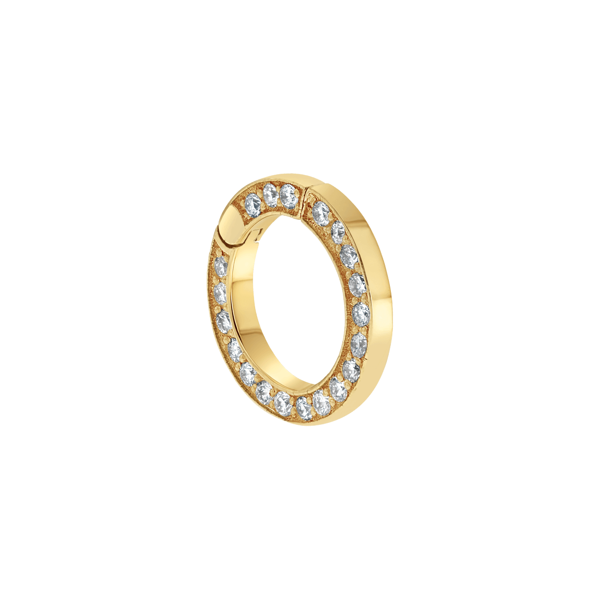 15mm 18K Gold Plated Textured Circle Connector Charms 