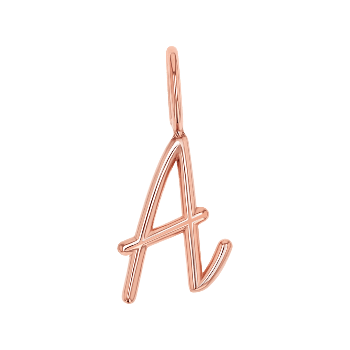 14K Gold Solid Script Letter Initial Charm – Baby Gold
