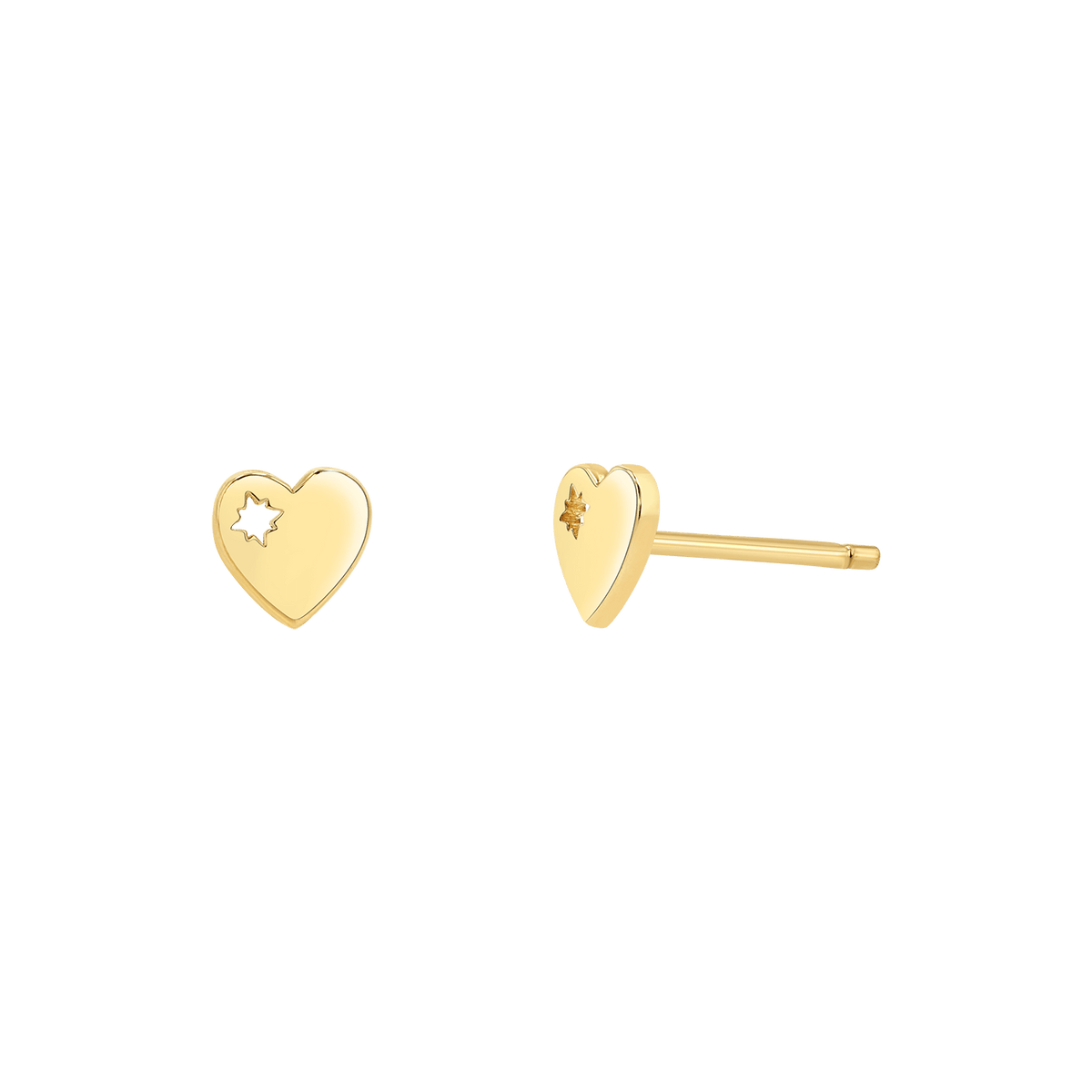 Gold Heart Stud Earrings – Design Gold Jewelry