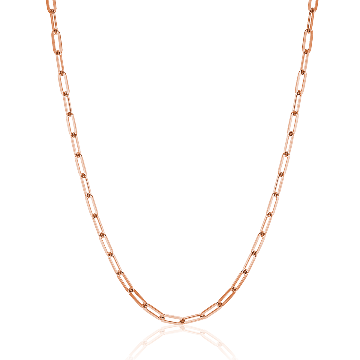 14K Diamond Cut Oval Link Chain Necklace – Baby Gold