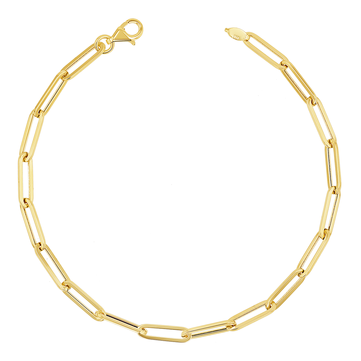 Baby Gold 14K Paper Clip Chain Bracelet