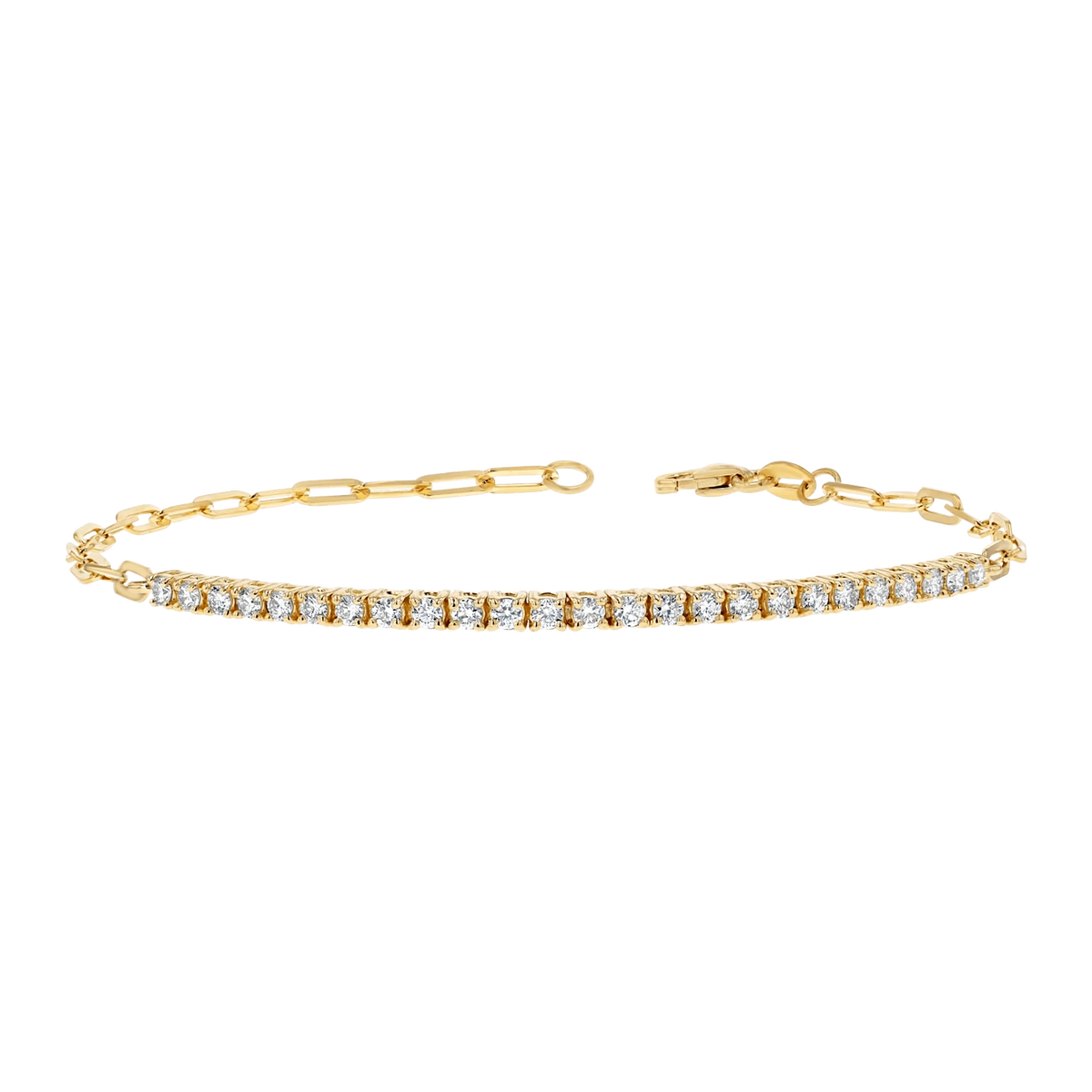 Mejuri 14K Yellow Gold Bracelets: Diamond Tennis Bracelet | Diamond