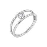 Bubble Solitaire Diamond Ring