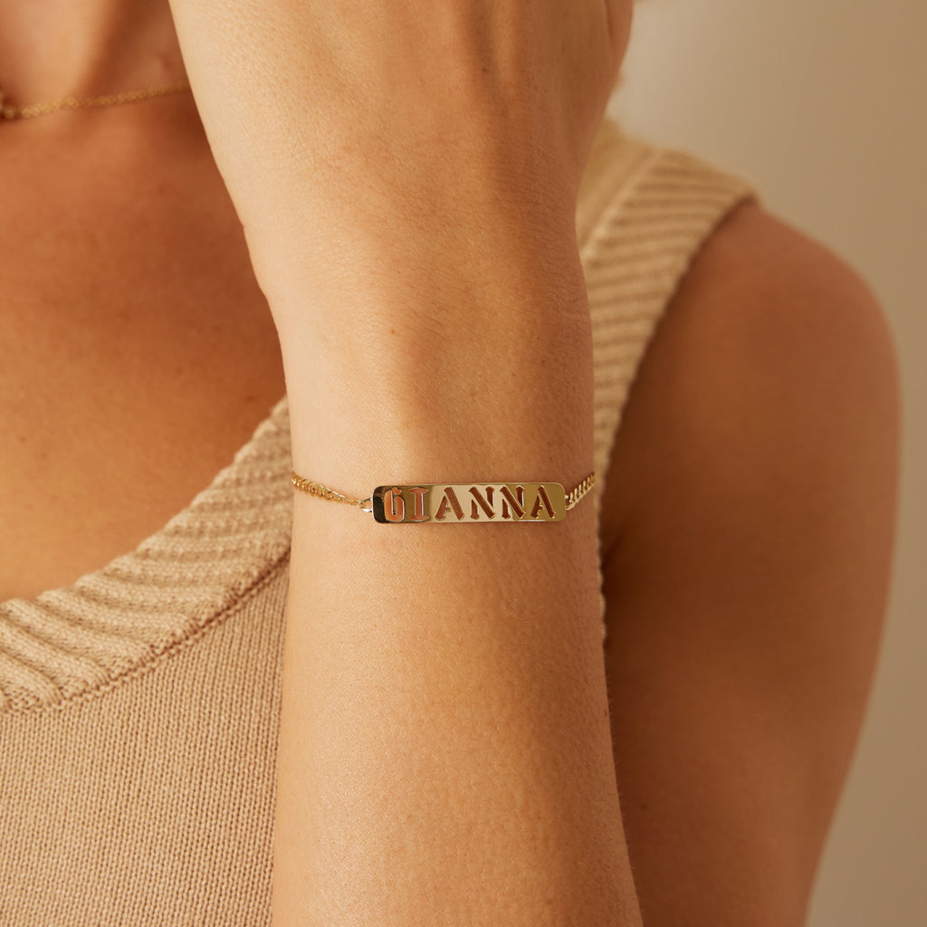 Cuban Link Nameplate Bracelet