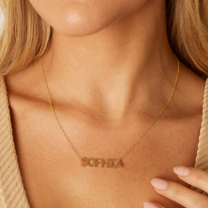 Deco Cut-Out Name Necklace