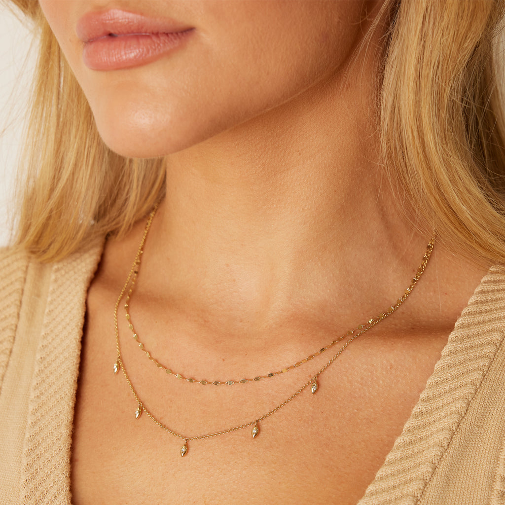 Demi Starset Diamond Drop Duo Necklace