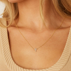 Diamond Pave Cross Necklace