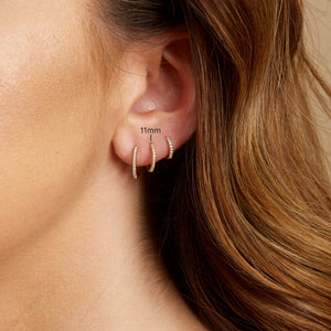 Kids Pave Huggie Earrings