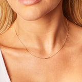 Dainty Bar Station Chain Necklace