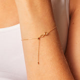 Dainty Moon Cut Strand Bracelet