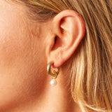 Pearl Drop Charmed Twist Hoops