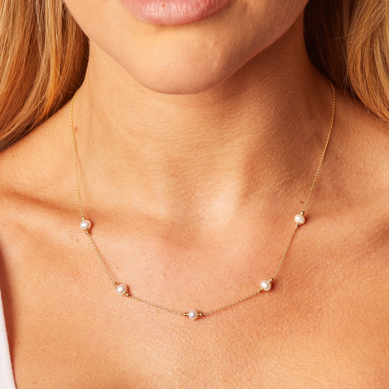 Pearl Station Necklace