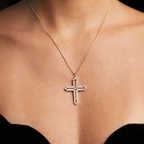 Diamond Custom Name Cross Pendant