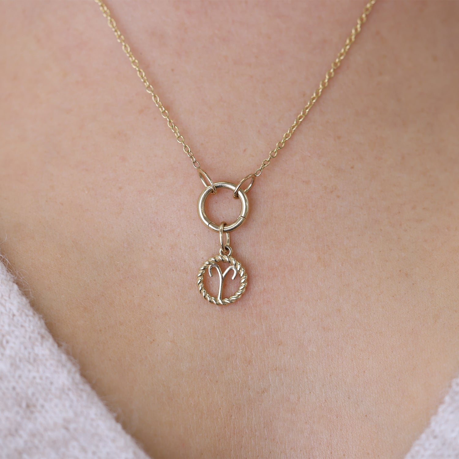 Zodiac Twist Medallion Charm