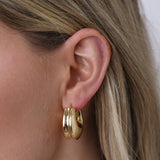 Chunky Deco Hoop Earrings