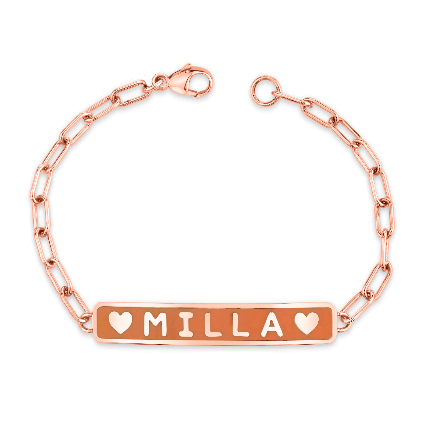 Kids Enamel Heart ID Bracelet