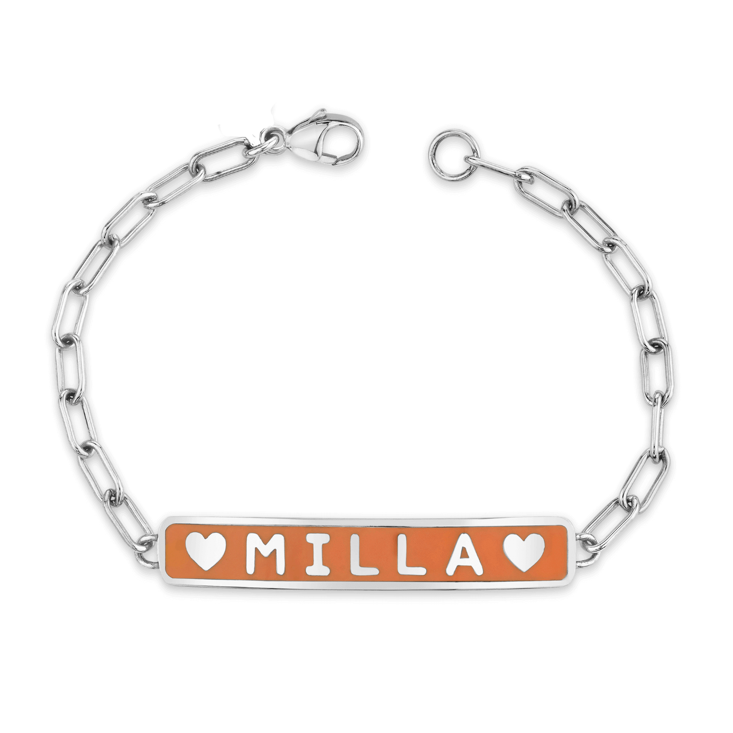 Kids Enamel Heart ID Bracelet