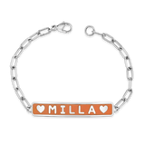 Kids Enamel Heart ID Bracelet