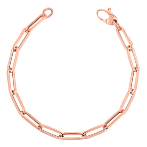 14K Large Paper Clip Chain Bracelet