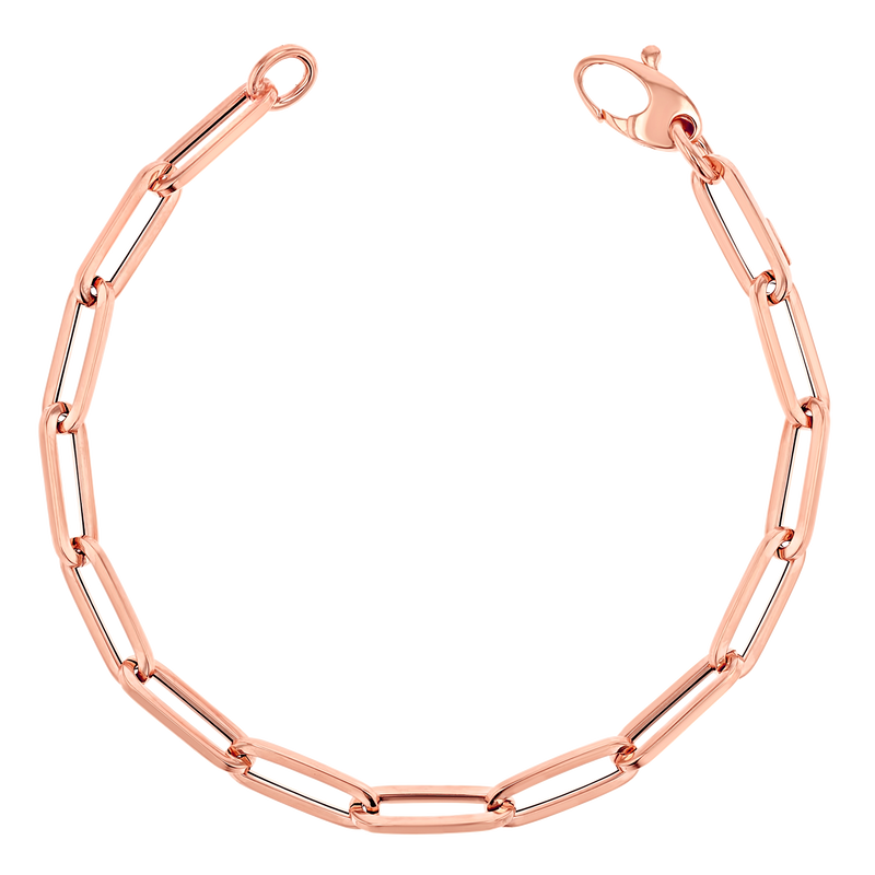 14K Large Paper Clip Chain Bracelet