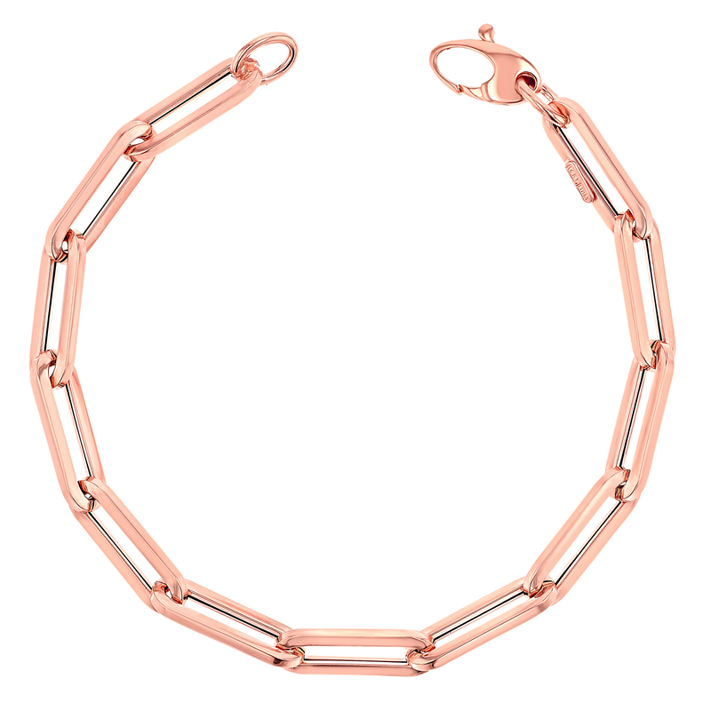 14K Grand Paper Clip Chain Bracelet