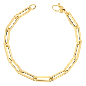 14K Grand Paper Clip Chain Bracelet