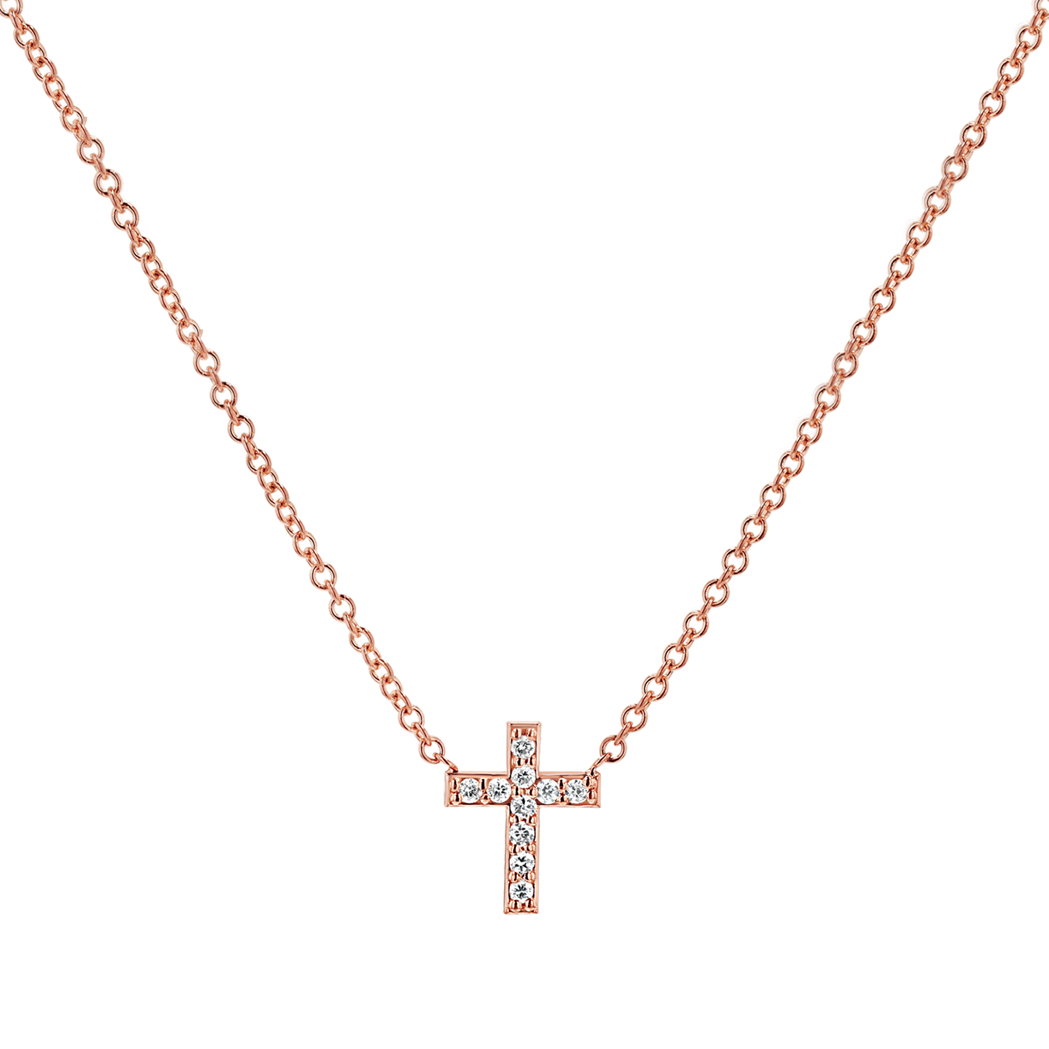 Kids Pave Cross Necklace