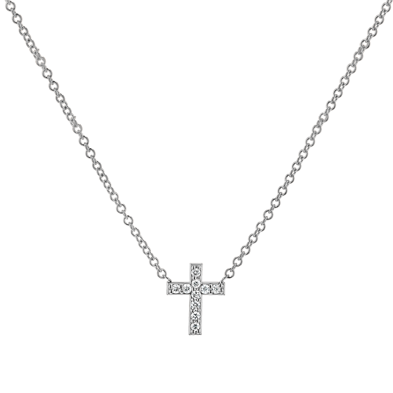 Kids Pave Cross Necklace