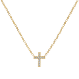 Kids Pave Cross Necklace