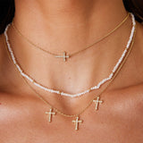 Trinity Diamond Cross Necklace