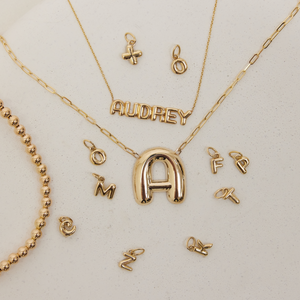 Oversized Puff Letter Necklace