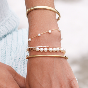 Pearl Drop Station Bracelet