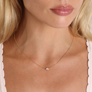 Pear Diamond Solitaire Necklace