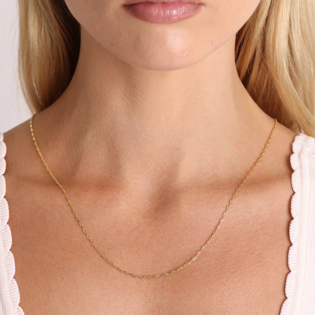 Mariner Anchor Chain Link Necklace