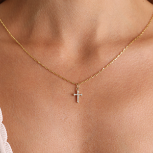 Orthodox Diamond Cross Charm