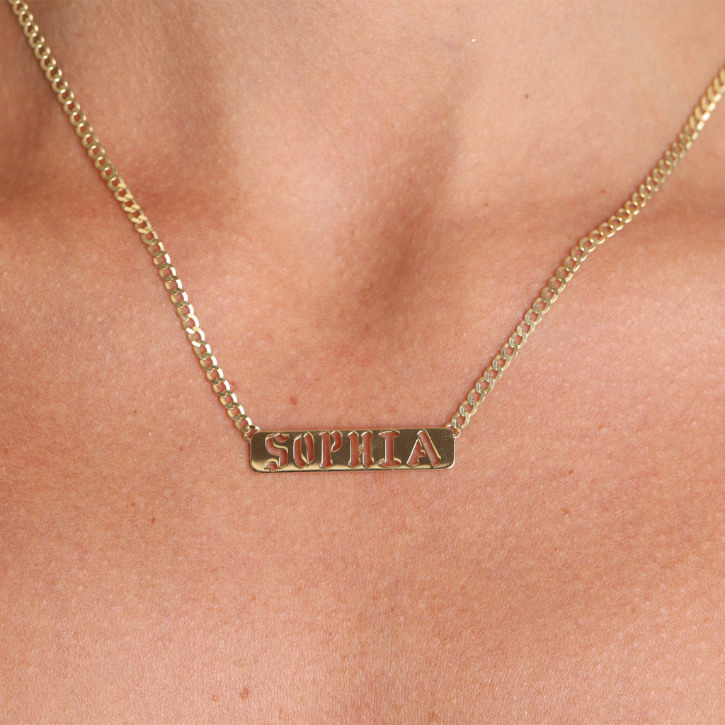 Cuban Link Custom Nameplate Necklace