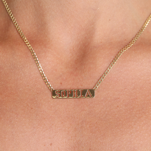 Cuban Link Custom Nameplate Necklace