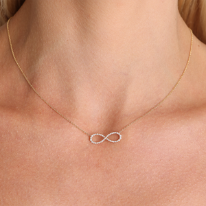 Diamond Infinity Letter Necklace