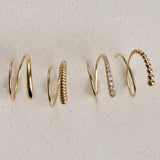 Bead Coil Hoop Earrings