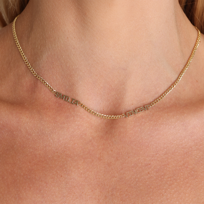 Mini Name Cuban Chain Necklace