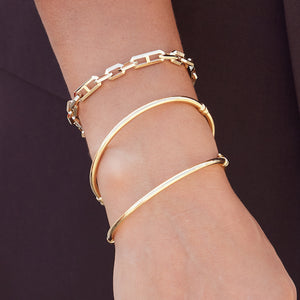 Beveled Link Statement Chain Bracelet