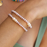 Blush Pearl Stretch Bead Bracelet