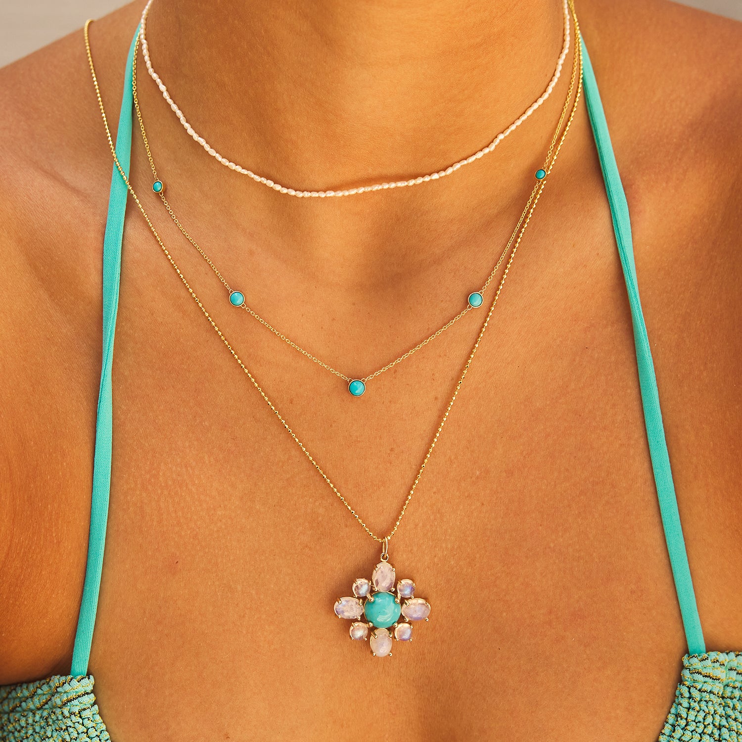 Graduating Genuine Turquoise Necklace