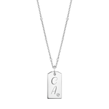 Diamond Initial Tag Charm